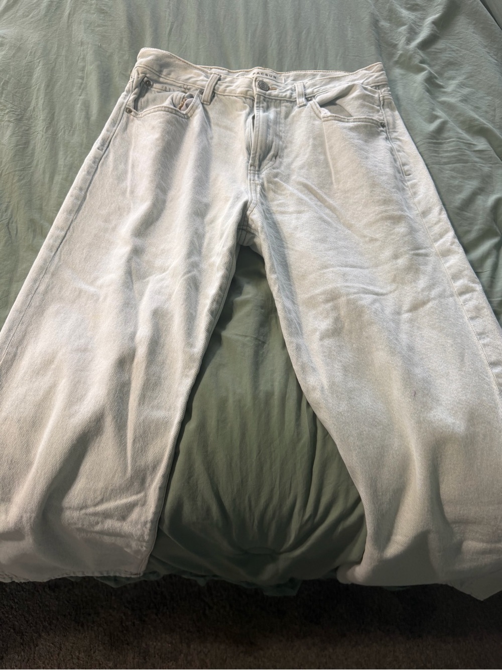 PacSun Light Gray Relaxed Fit Men's Jeans